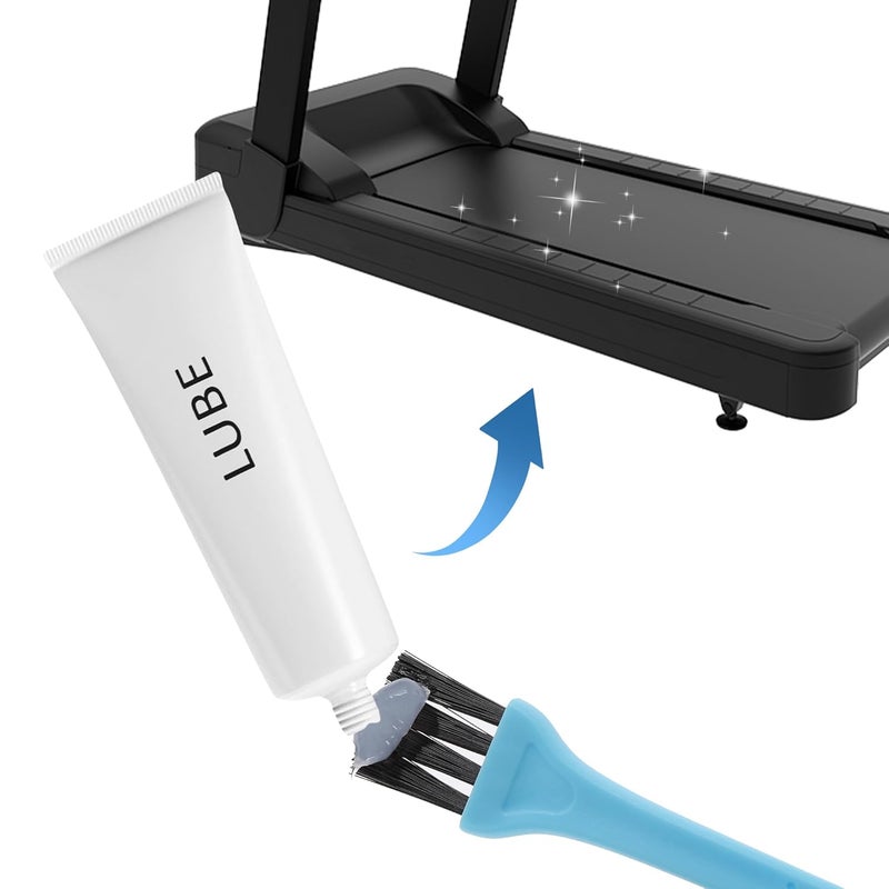 PWEOW Fitness Treadmill Lubricant for Sole Spirit Treadmill Lube, Silicone Oil Fit Most Brands Treadmill with Cleaning Cloth and Brush (White) ﻿ - Image 2